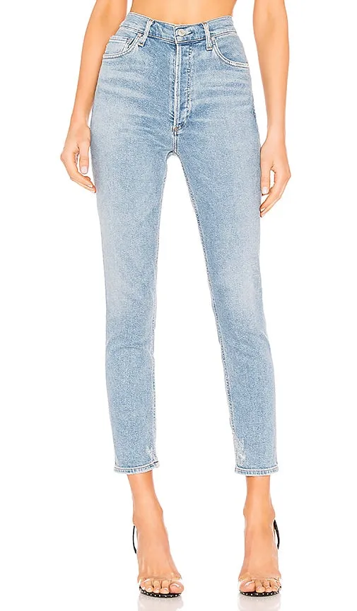 AGOLDE Nico High Rise Slim Fit in Blue
