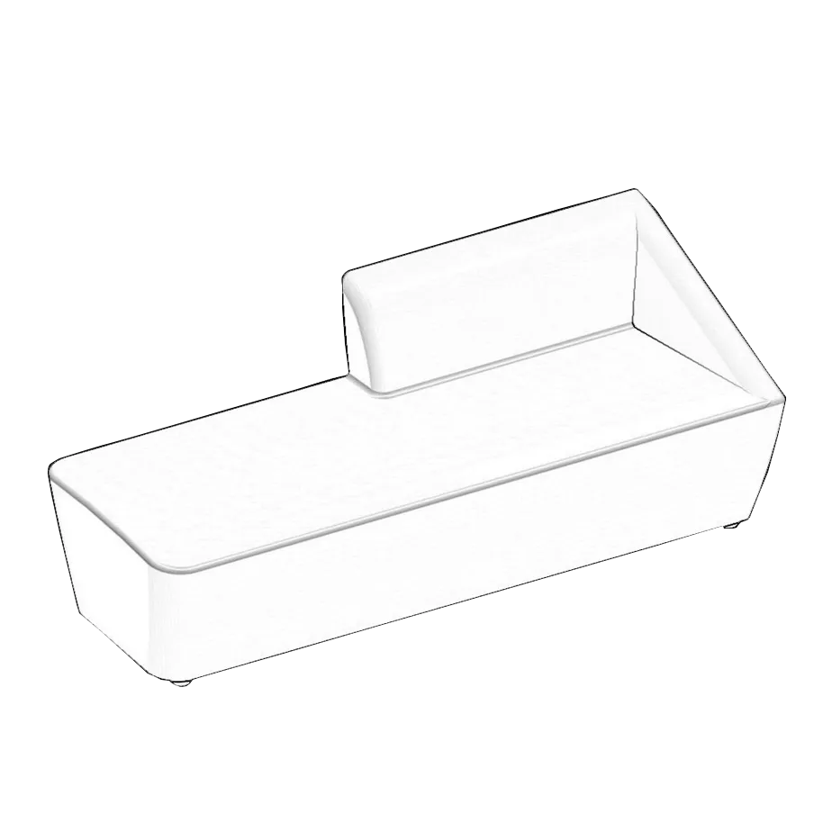 Amarcord AM14 Chaise Lounge Right Armrest