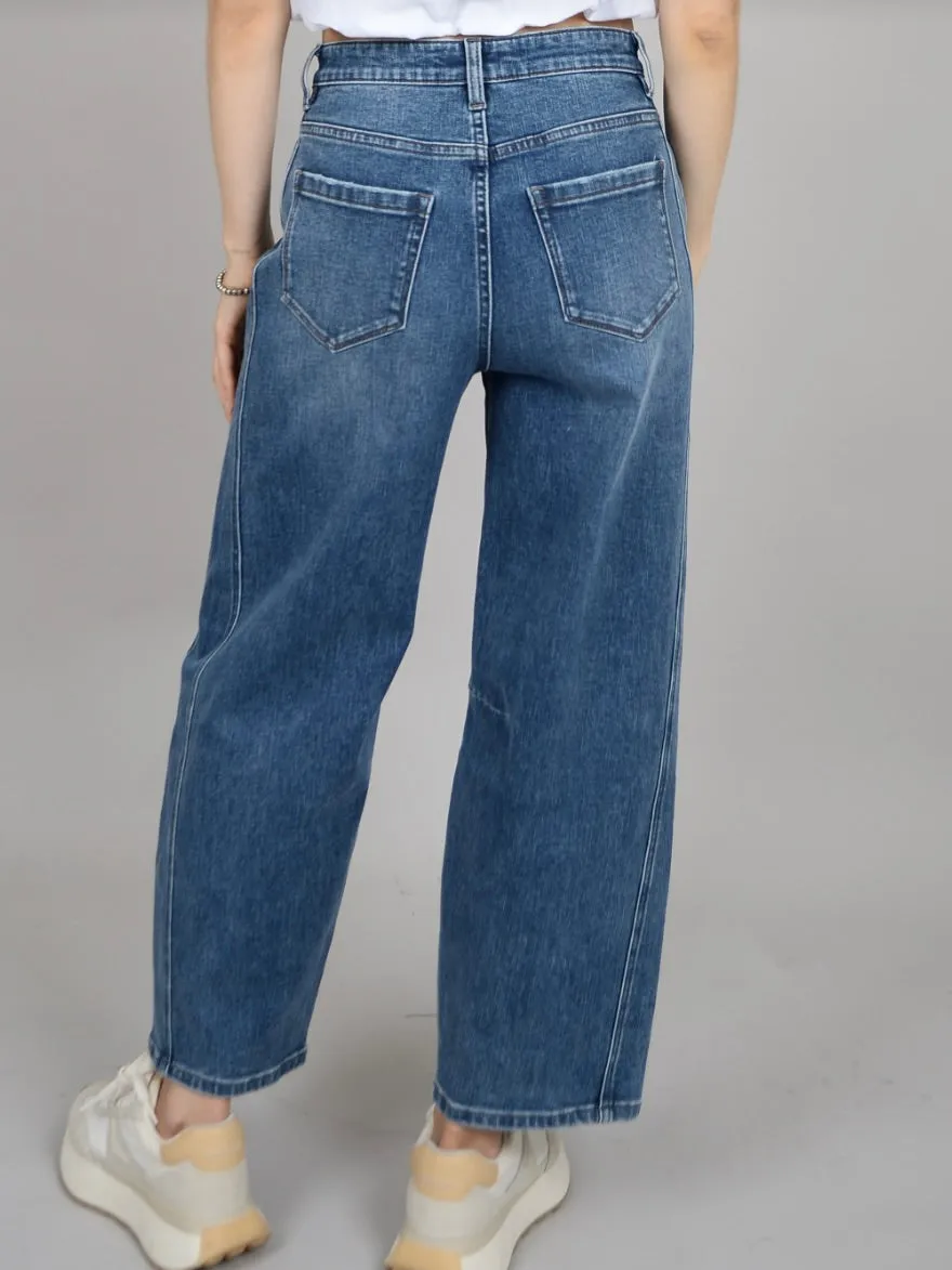 Barni Stretch Denim Barrel Jean
