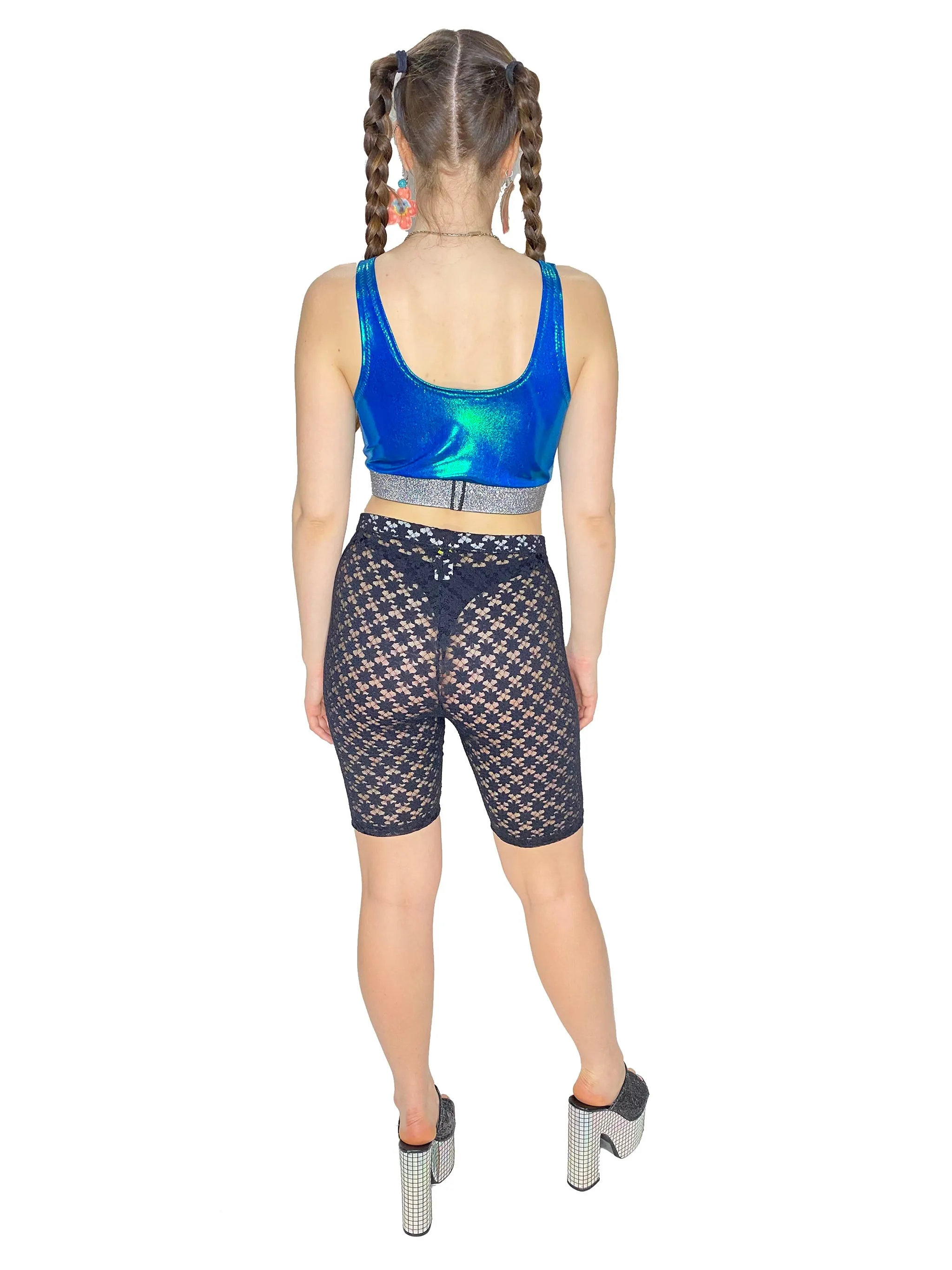 Black Lace Bike Shorts