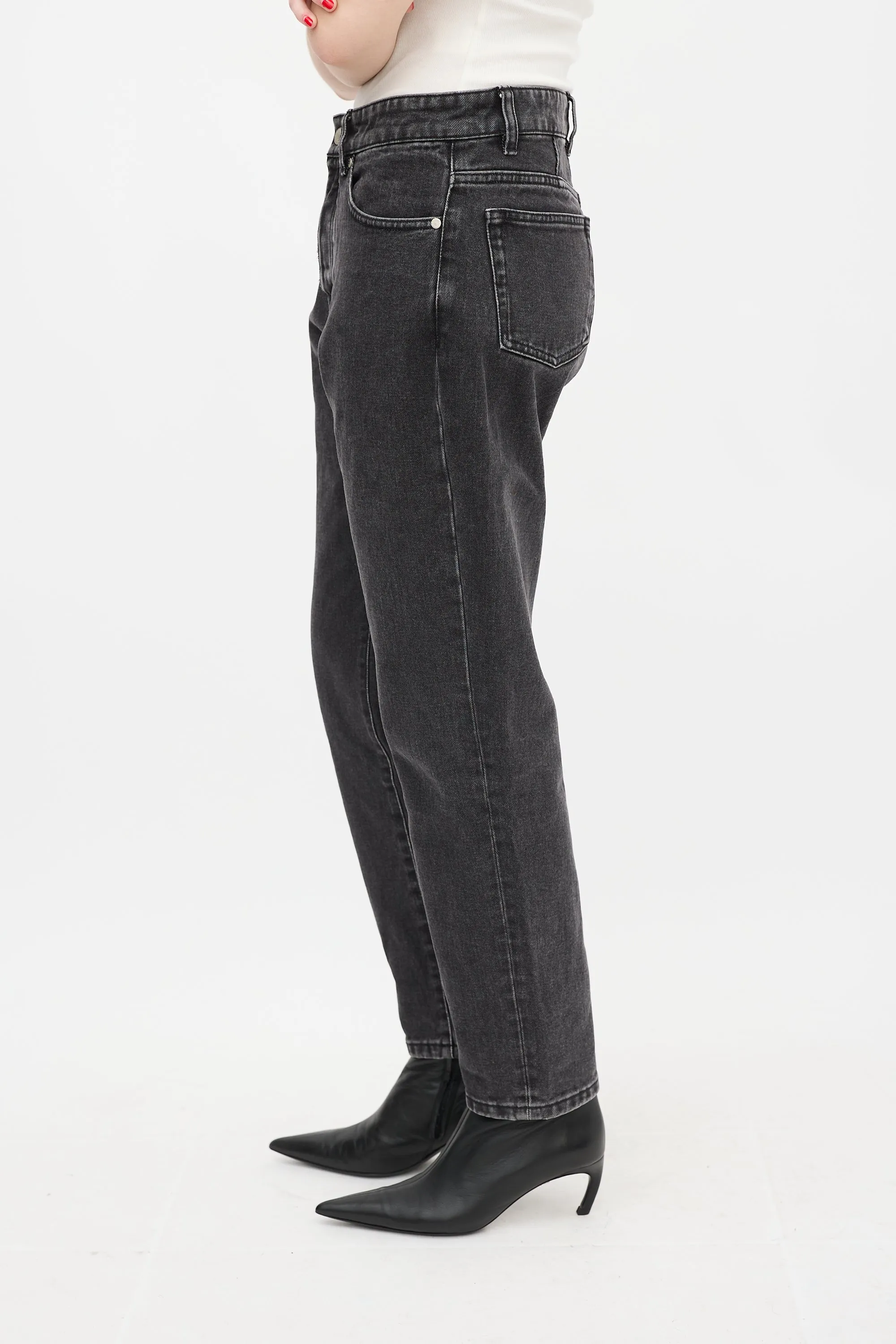 Black Tapered Fit Jeans