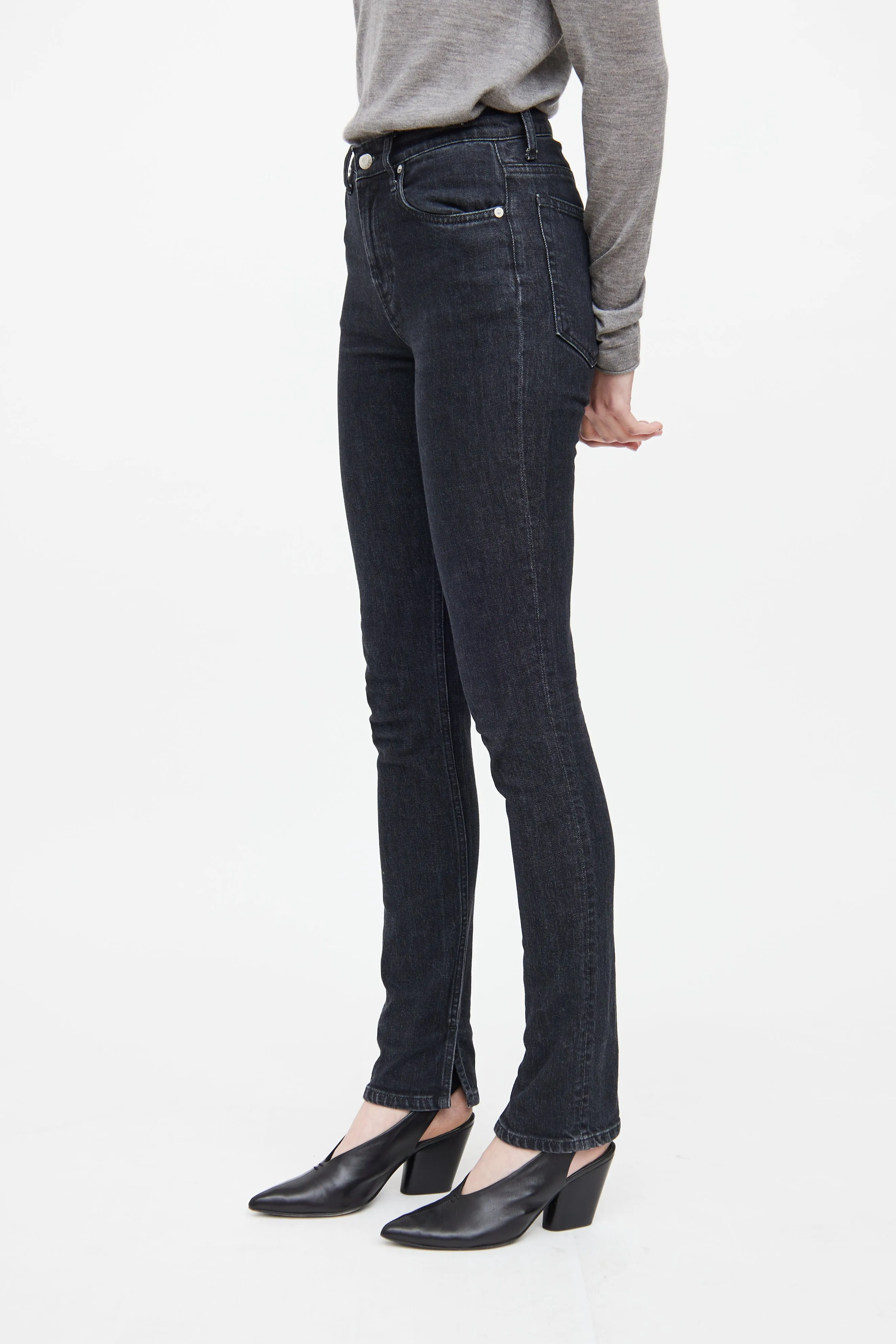Black Tapered Jeans