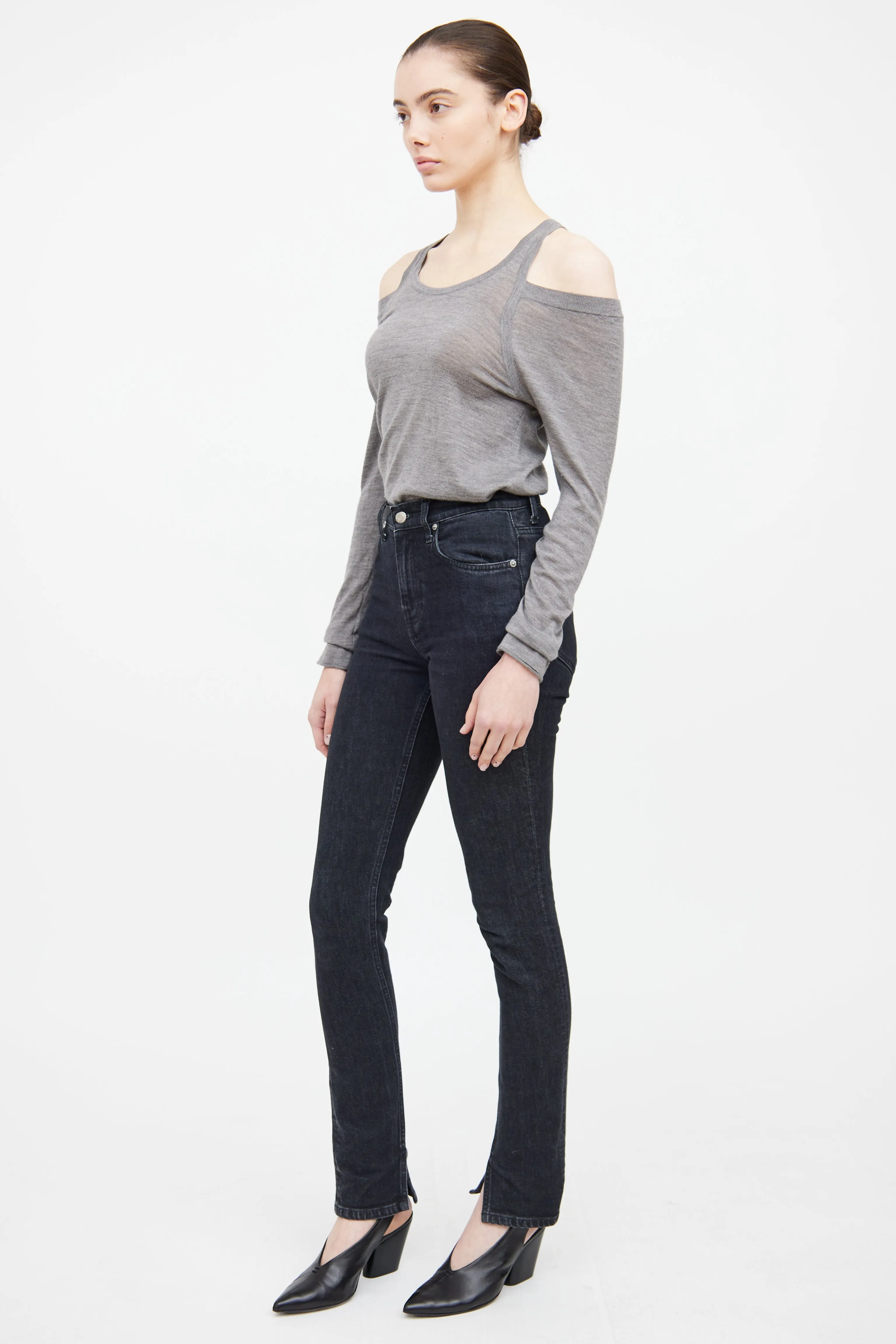 Black Tapered Jeans