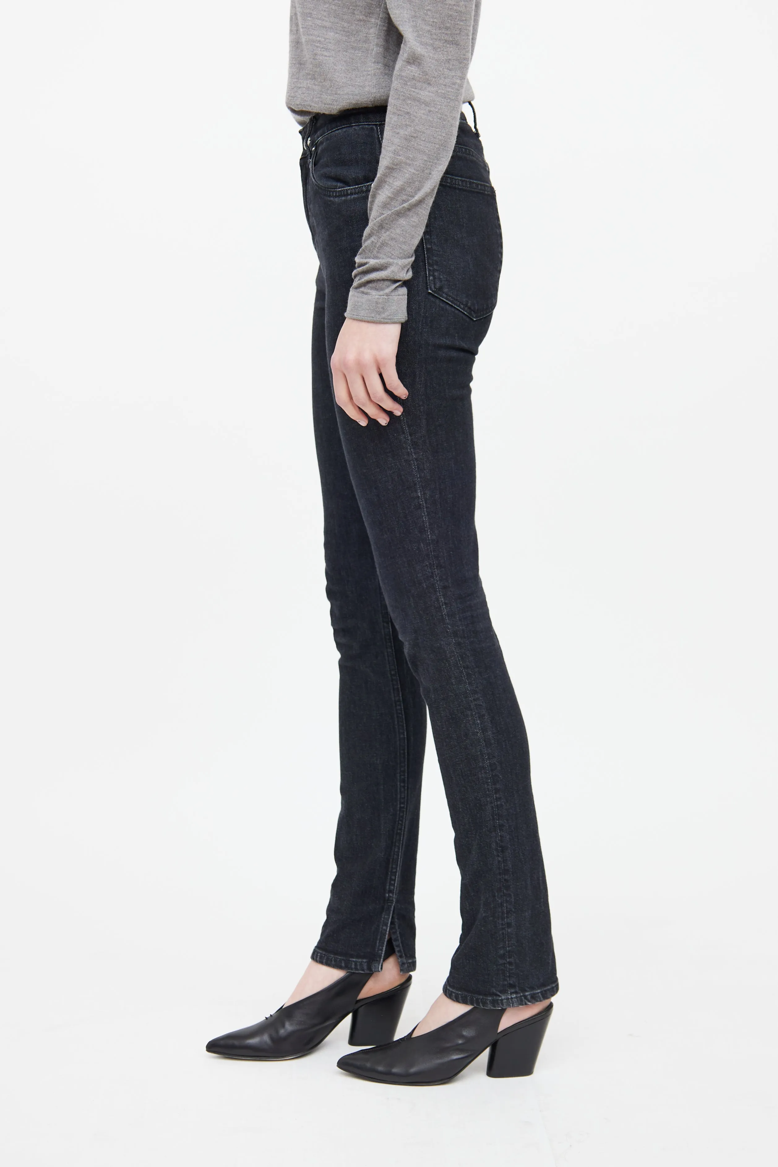 Black Tapered Jeans