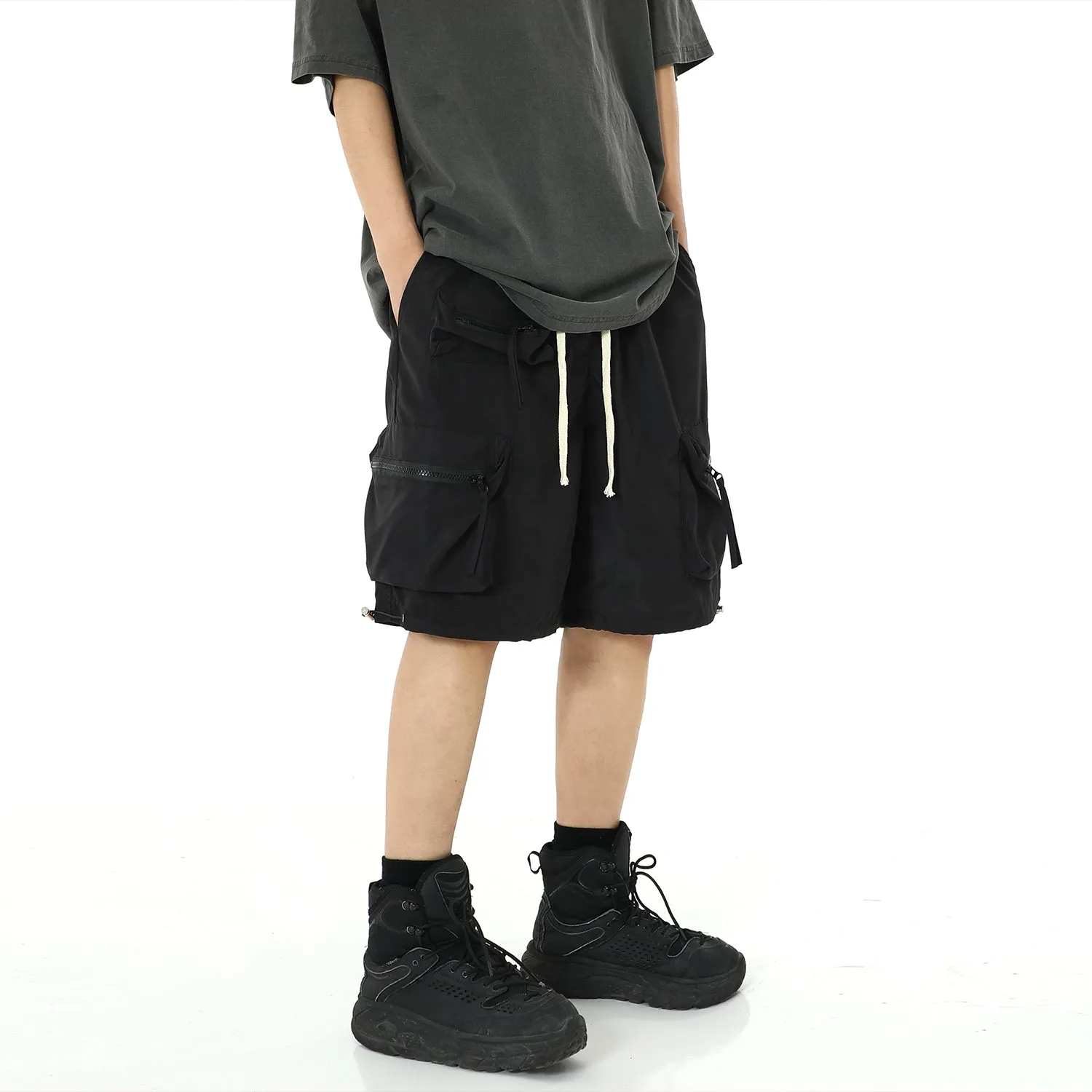Casual Tie Waist Cargo Shorts