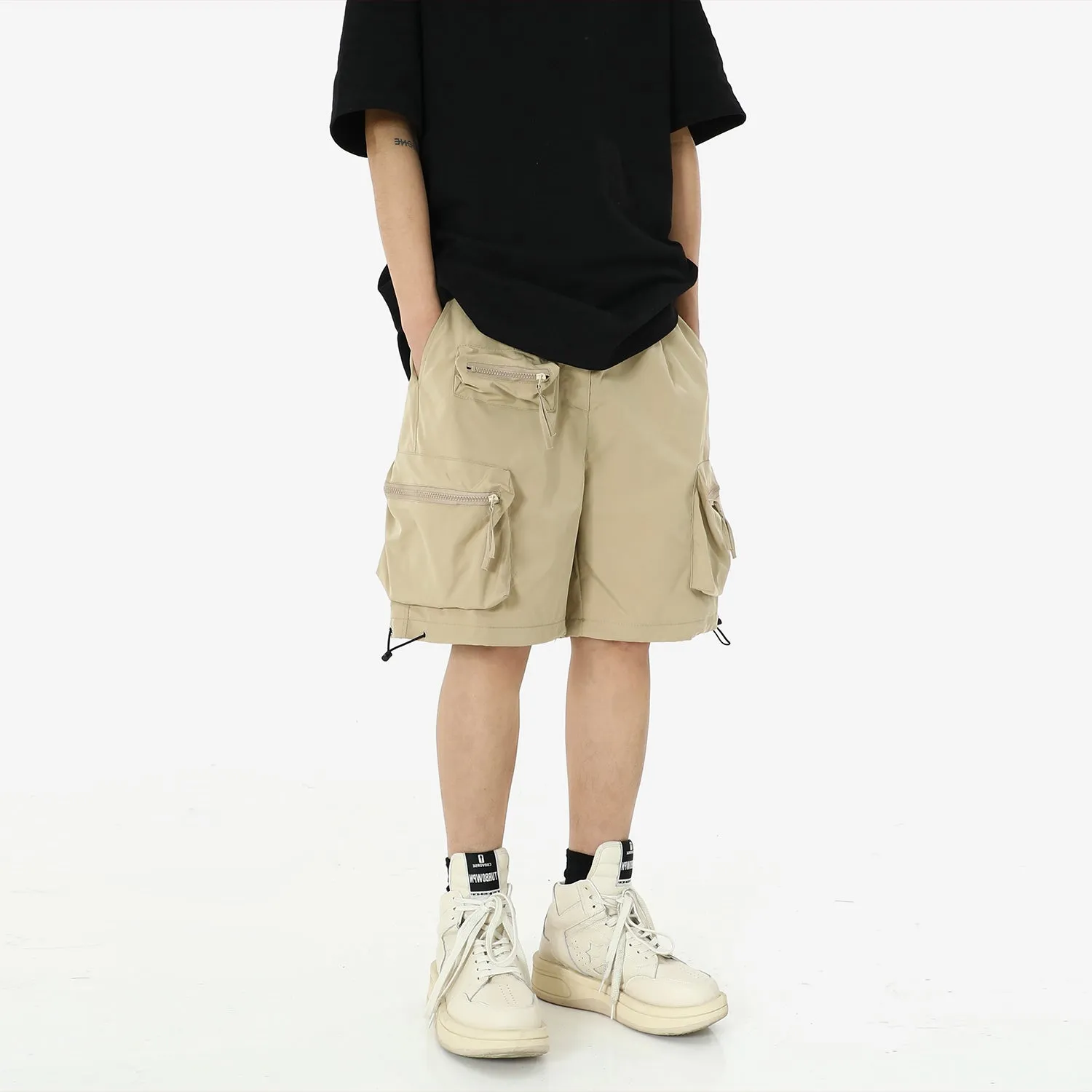 Casual Tie Waist Cargo Shorts