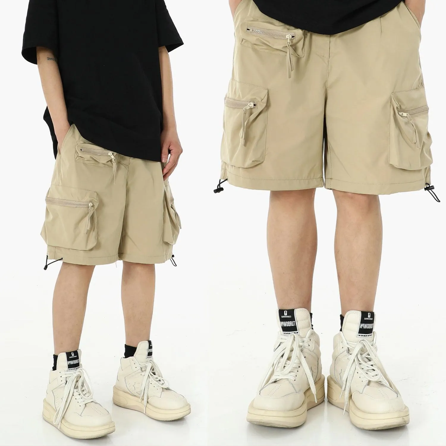 Casual Tie Waist Cargo Shorts