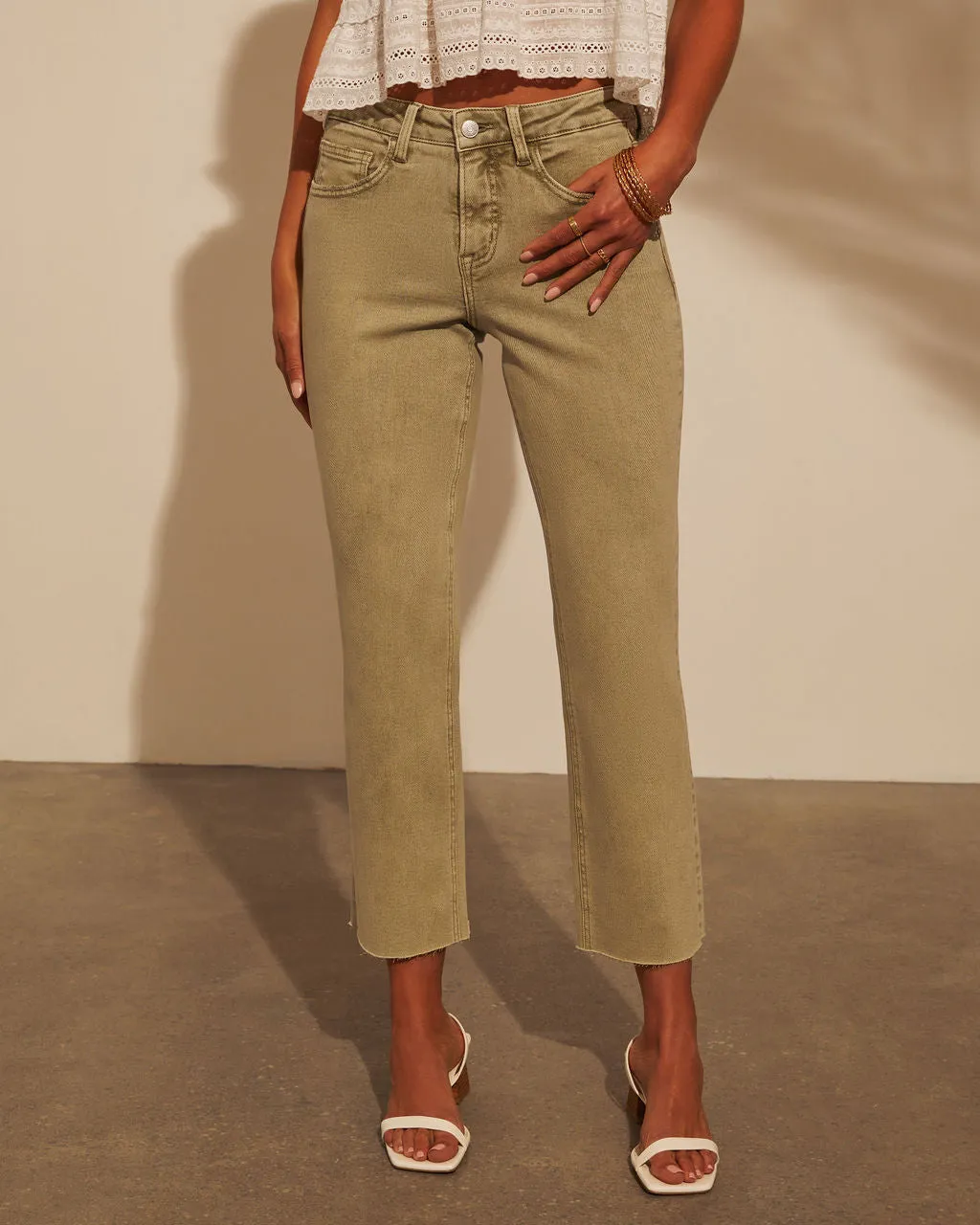Clover High Rise Straight Leg Jeans