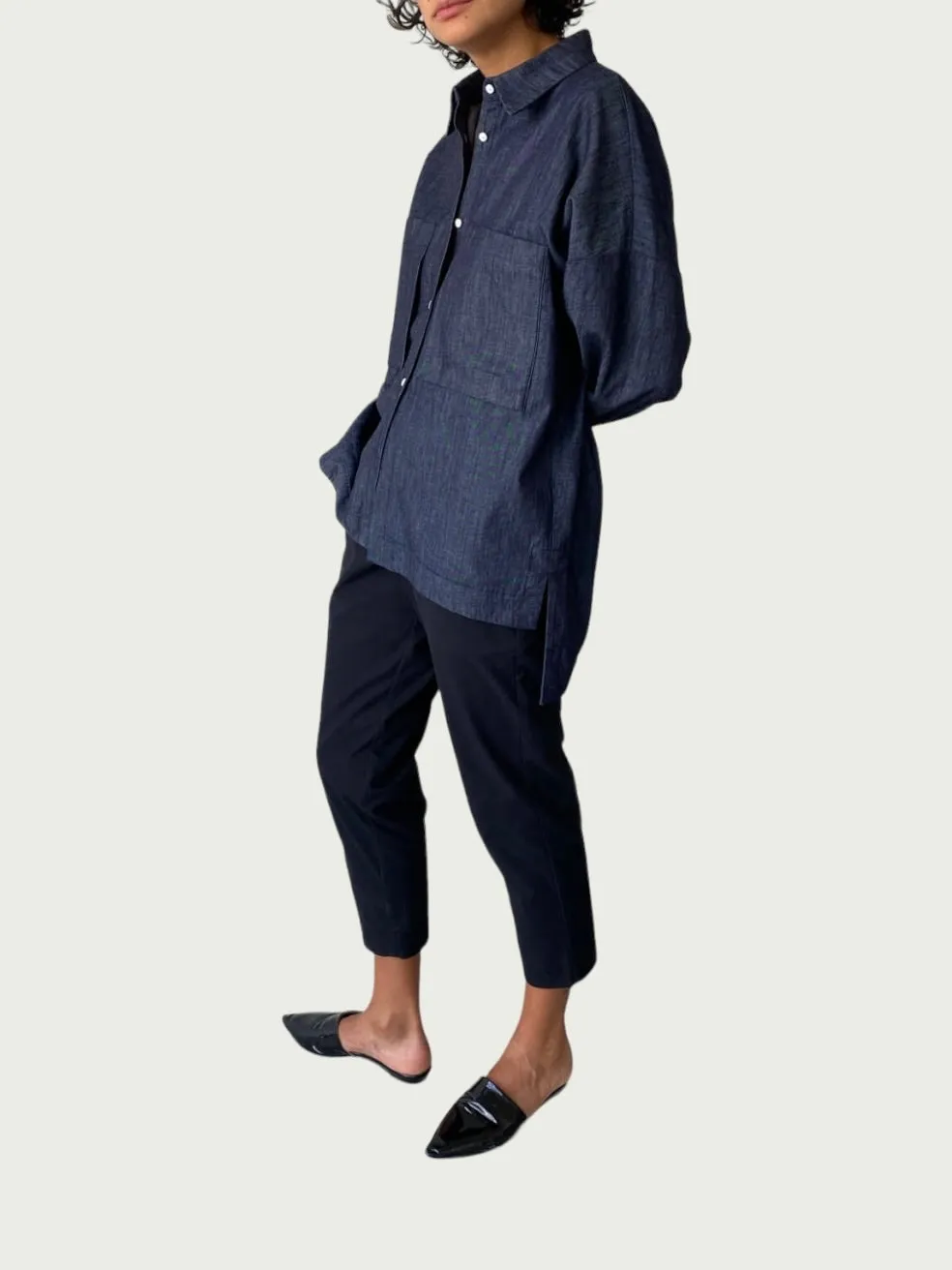 Cotton Tapered Slack Black