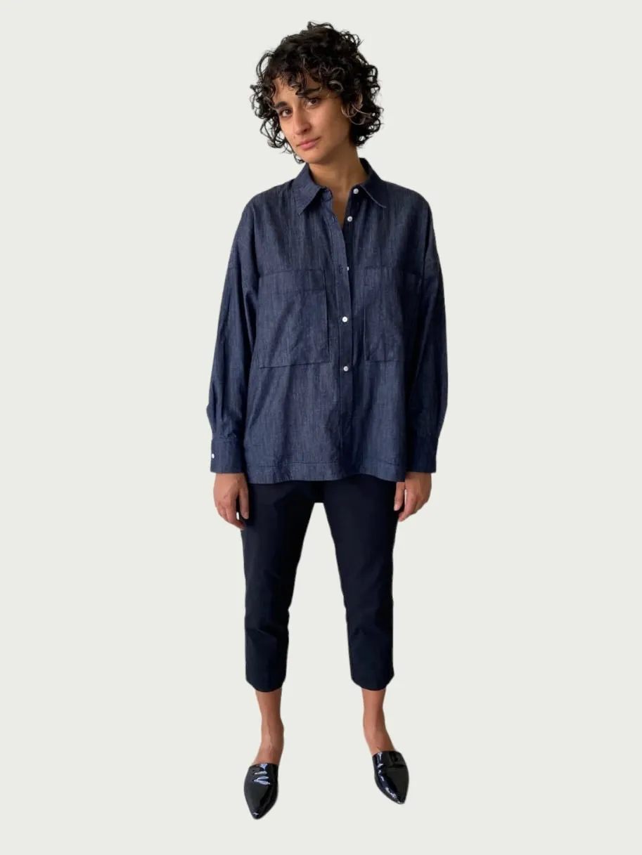 Cotton Tapered Slack Black