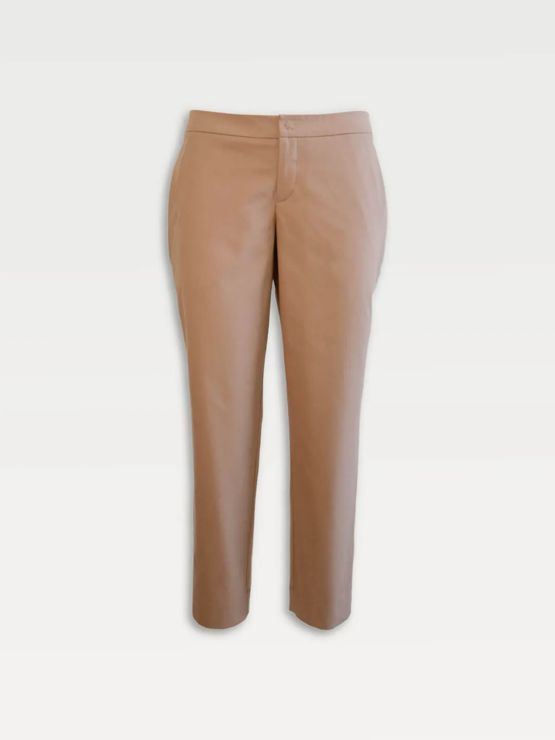 Cotton Tapered Slack in Camel
