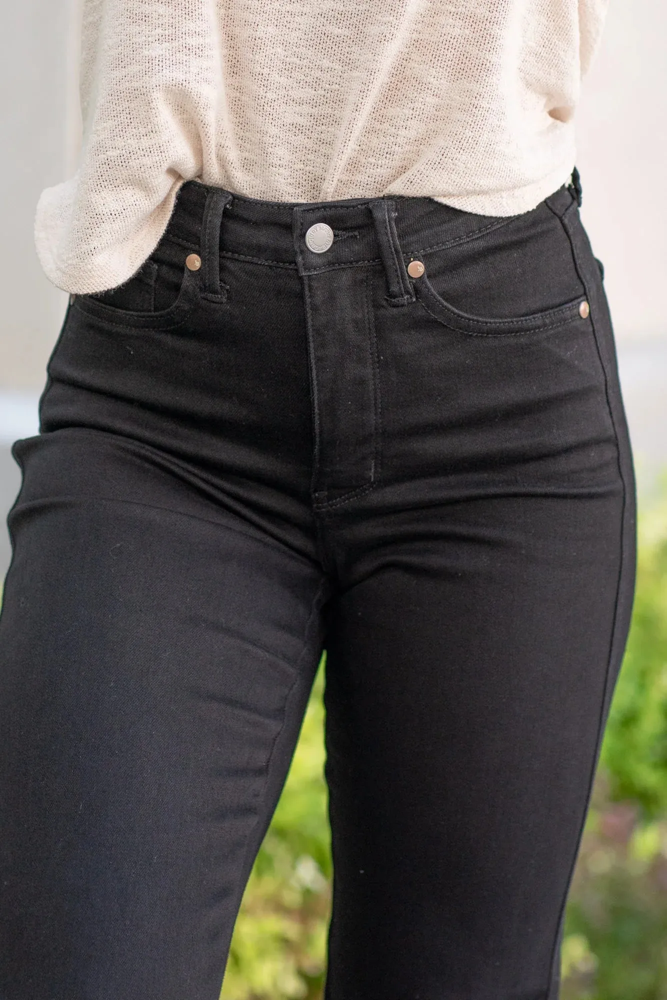 High Waist Tummy Control Classic Straight - Black