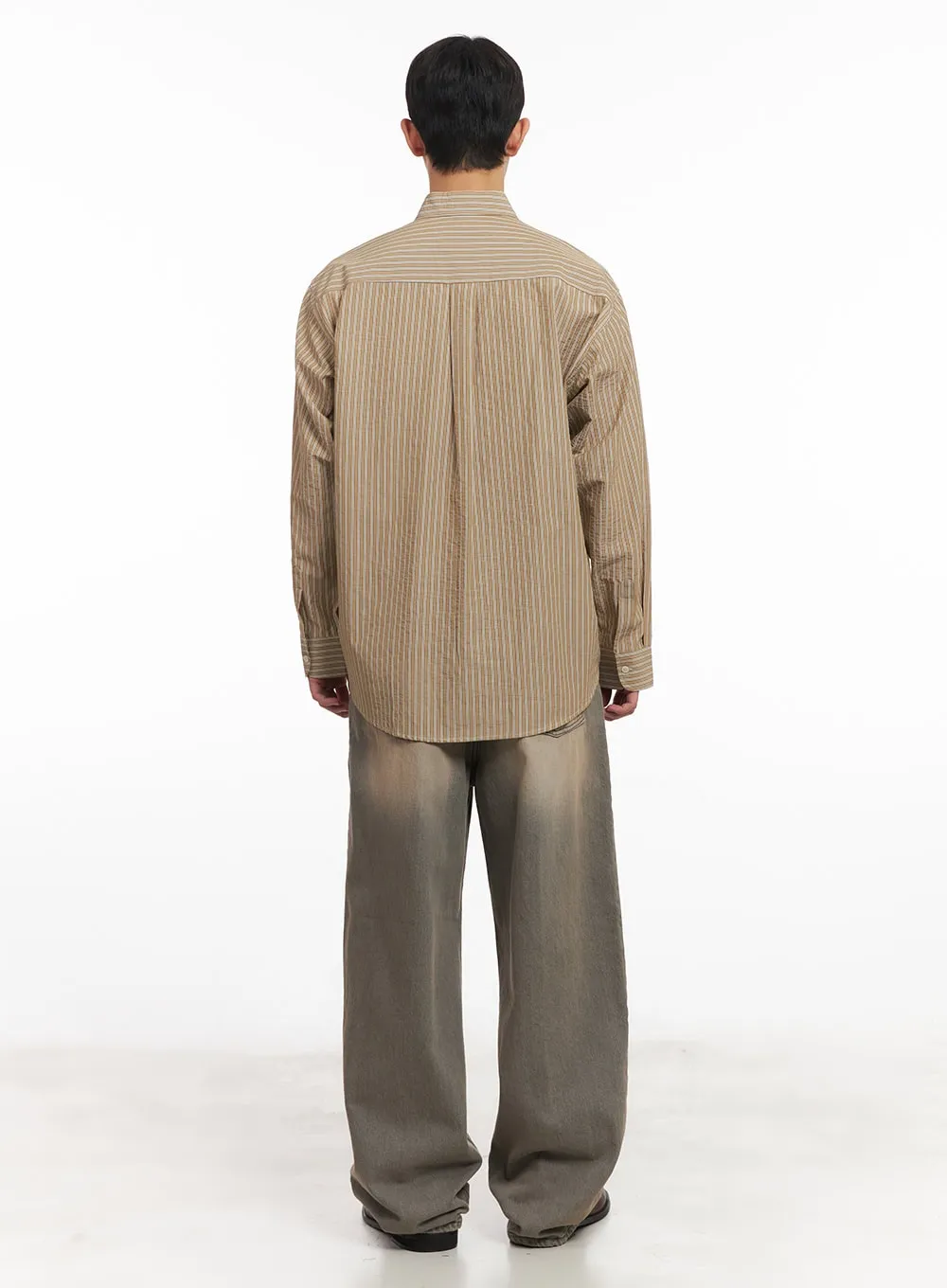 Men's Washed Straight-Leg Jeans IM514