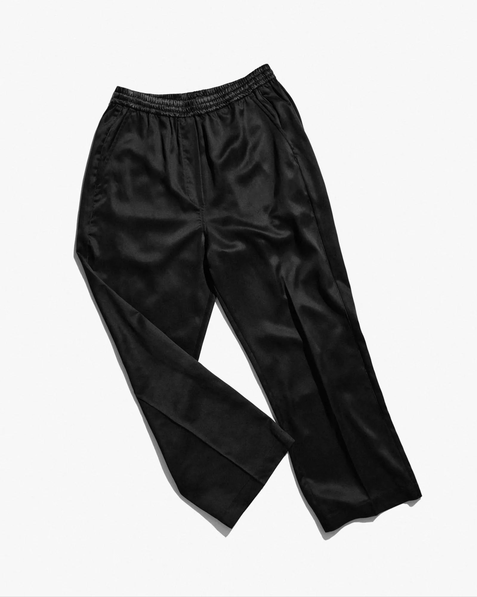 Minimal Black Silky Track Pants