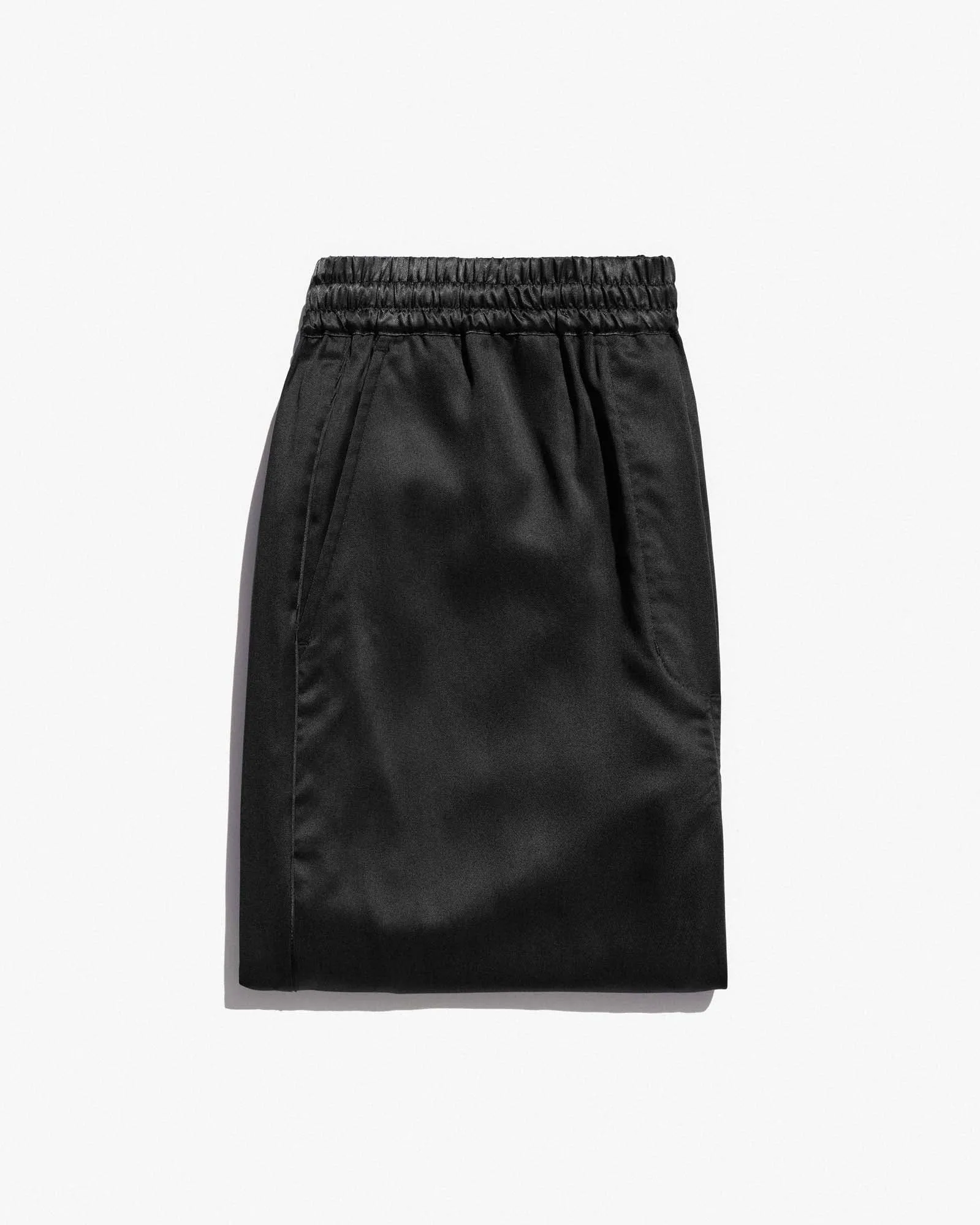 Minimal Black Silky Track Pants