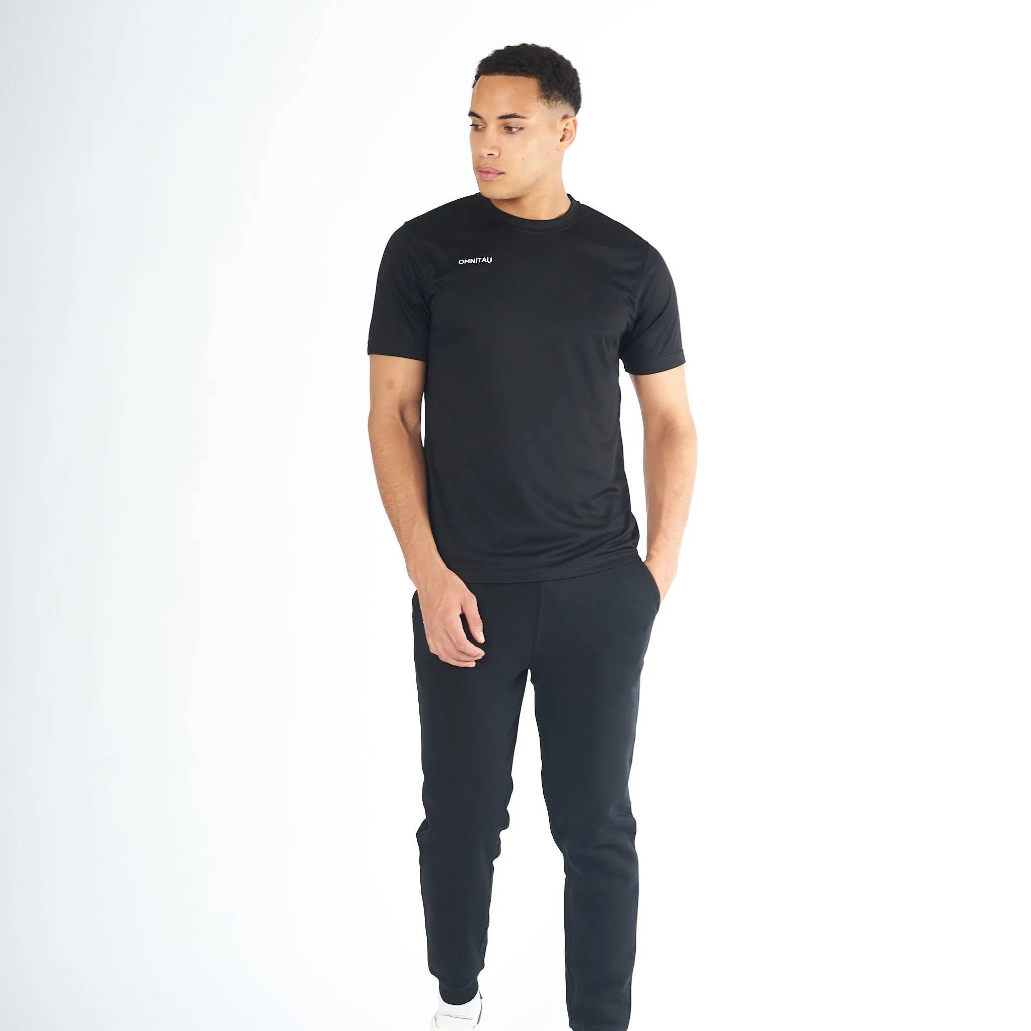 Omnitau Adult's Team Sports Organic Cotton Sweat Pants - Black