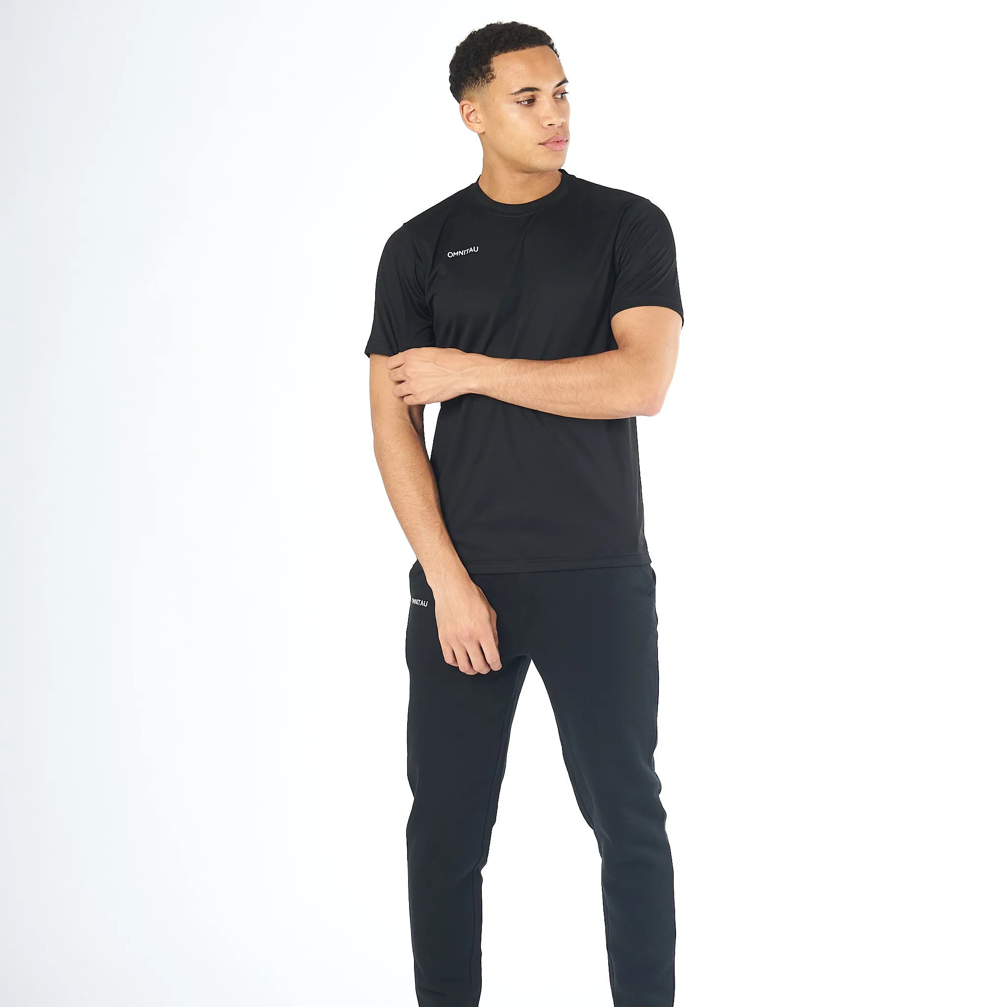 Omnitau Adult's Team Sports Organic Cotton Sweat Pants - Black