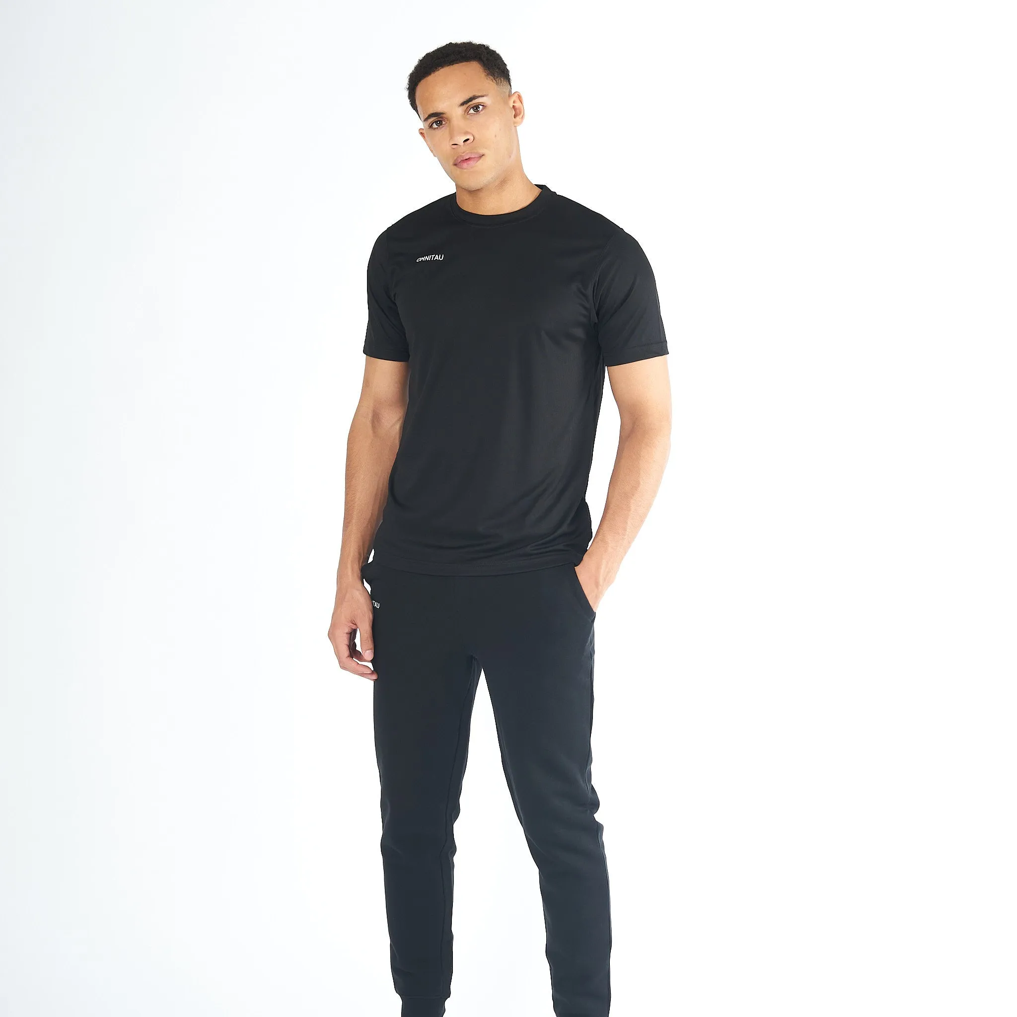Omnitau Adult's Team Sports Organic Cotton Sweat Pants - Black