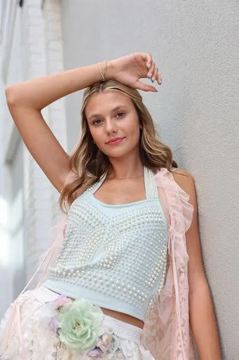 Pearl Halter Top - Perlas