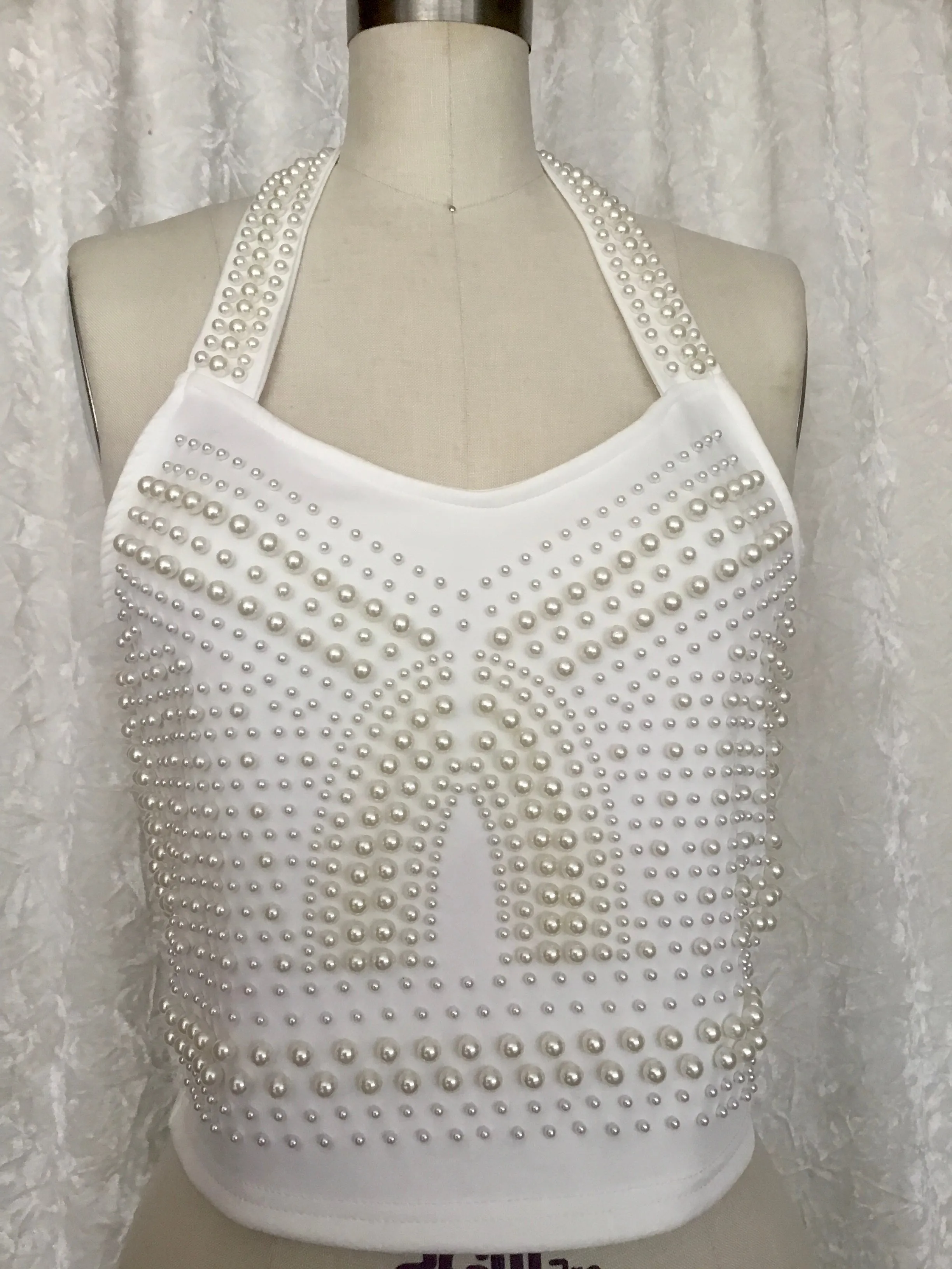 Pearl Halter Top - Perlas