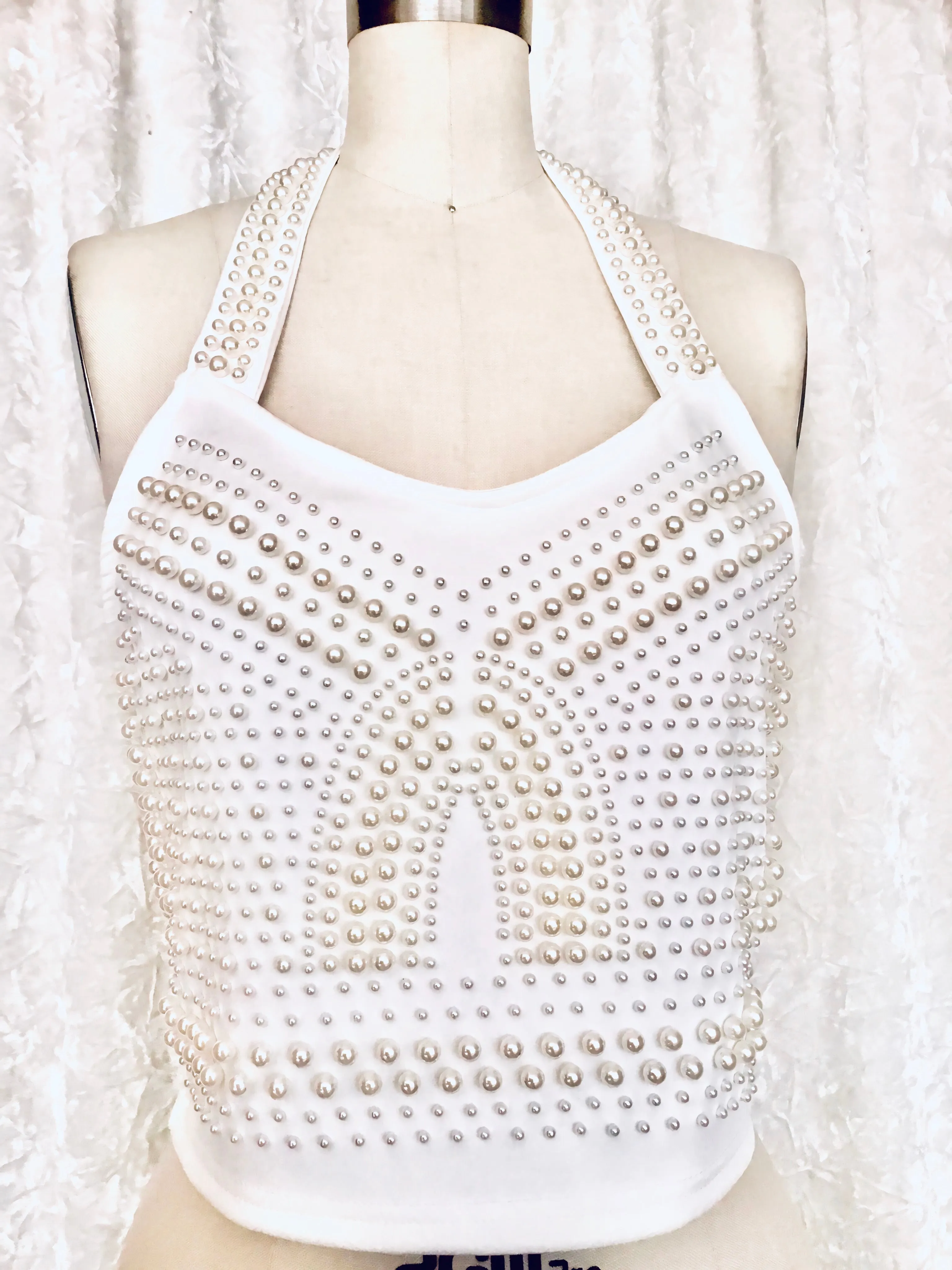 Pearl Halter Top - Perlas