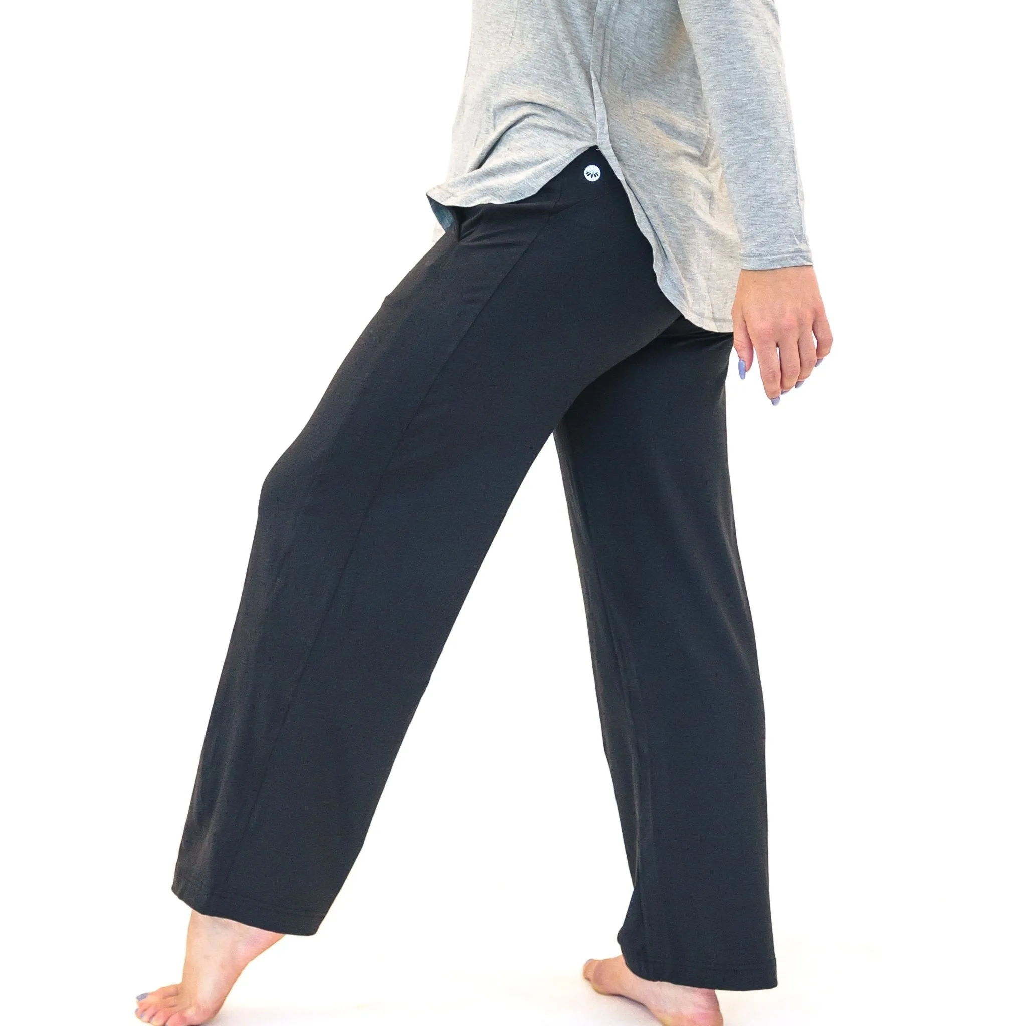Wide Leg Lounge Pants - Black - FINAL SALE
