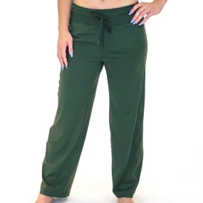 Wide Leg Lounge Pants - Evergreen -FINAL SALE