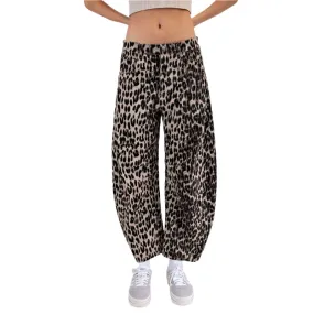 Women's ee:some Leopard Printed Barrel Jeans PG10640