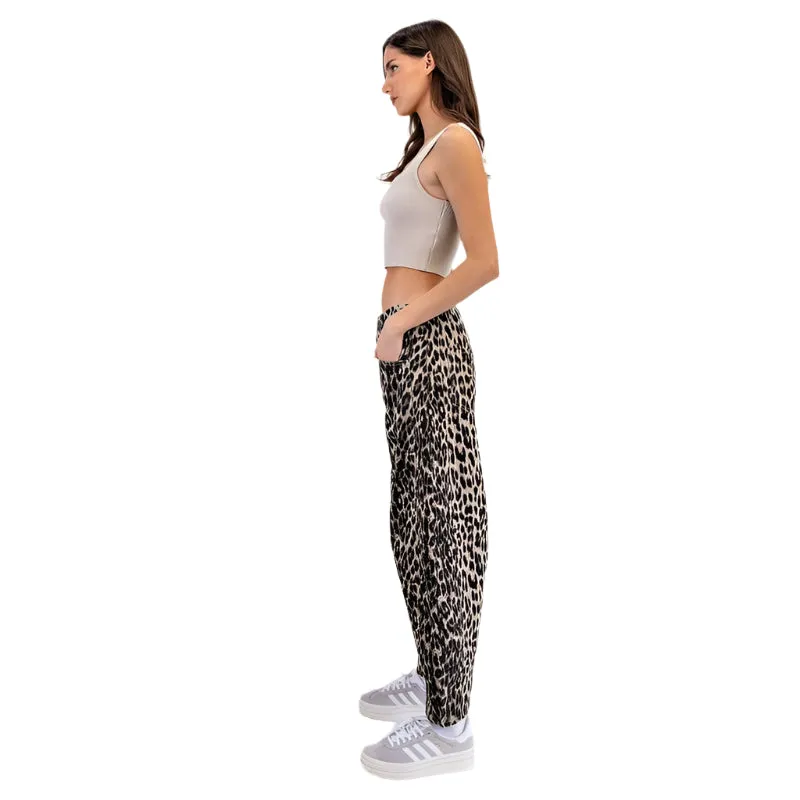Women's ee:some Leopard Printed Barrel Jeans PG10640
